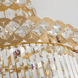 Luxurious Gold Spiral Crystal High Ceiling Chandelier Image - 9