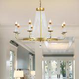 Luxurious Grand Gold Candelabra Crystal Tassels Chandelier Image - 5