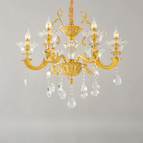 Luxurious Grand Golden Crystal Chandelier Image - 2