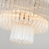 Luxurious Modern Gold 5-Tier Crystal Chandelier Image - 12