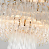 Luxurious Modern Gold 5-Tier Crystal Chandelier Image - 15