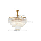 Luxurious Modern Gold 5-Tier Crystal Chandelier #size