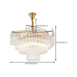 Luxurious Modern Gold 5-Tier Crystal Chandelier Image - 19