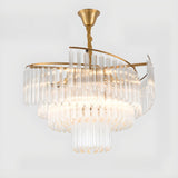 Luxurious Modern Gold 5-Tier Crystal Chandelier Image - 8