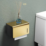 Luxurious Mounting Hardware Black-Gold Bathroom Storage Set Image - 27