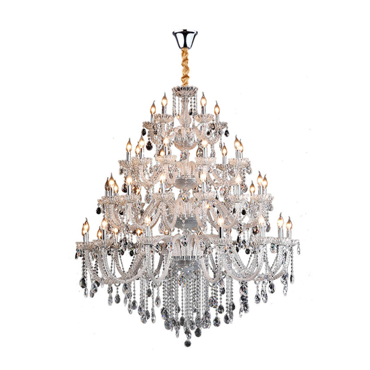 Luxurious Multi-Tier Crystal Candelabra Glass Chandelier Image - 10