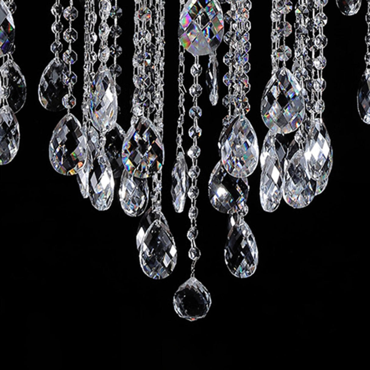 Luxurious Multi-Tier Crystal Candelabra Glass Chandelier Image - 11