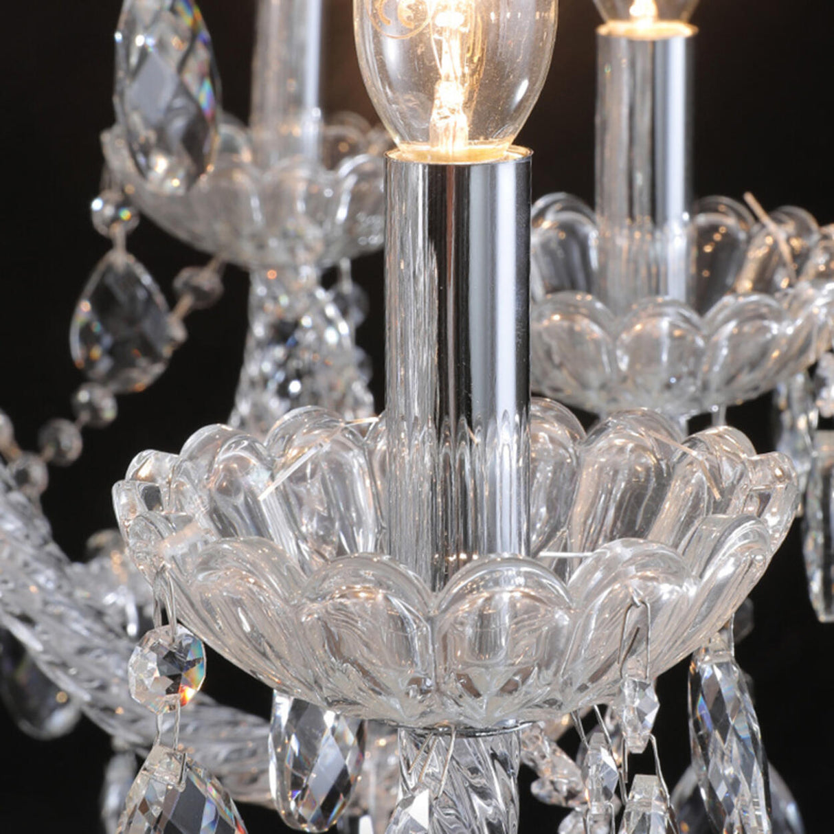 Luxurious Multi-Tier Crystal Candelabra Glass Chandelier Image - 14