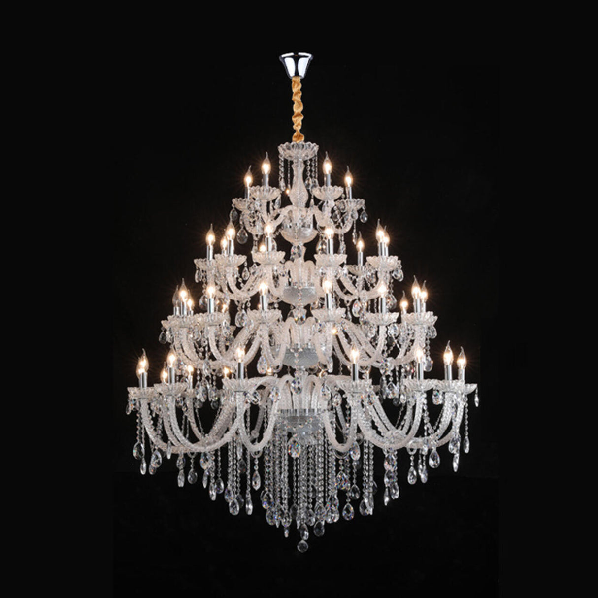 Luxurious Multi-Tier Crystal Candelabra Glass Chandelier Image - 17