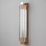 Luxurious Rectangular Crystal Wall Sconce Image - 11