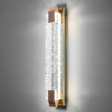 Luxurious Rectangular Crystal Wall Sconce Image - 12