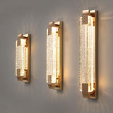 Luxurious Rectangular Crystal Wall Sconce Image - 13