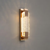 Luxurious Rectangular Crystal Wall Sconce Image - 2