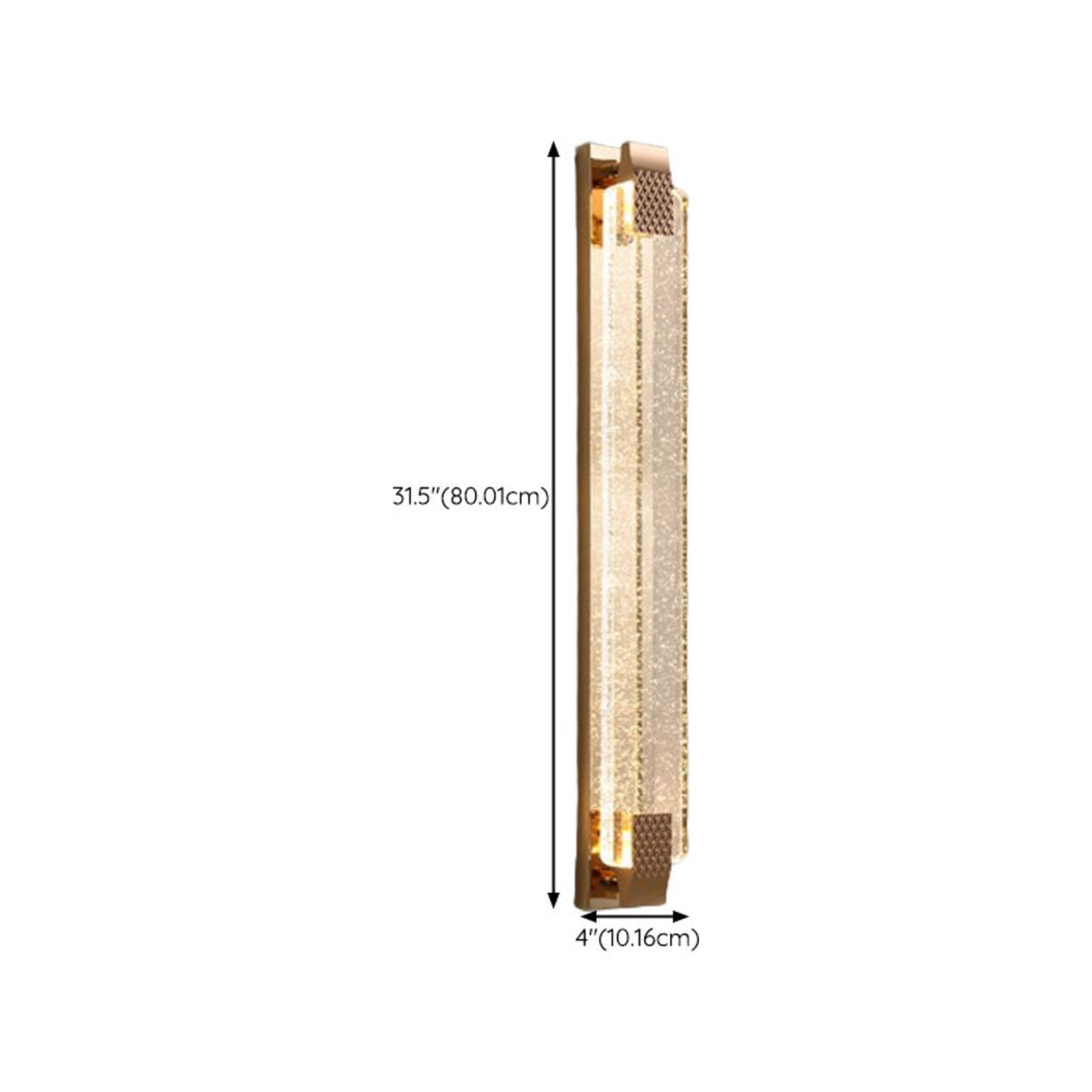 Luxurious Rectangular Crystal Wall Sconce Image - 22