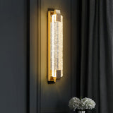 Luxurious Rectangular Crystal Wall Sconce Image - 8