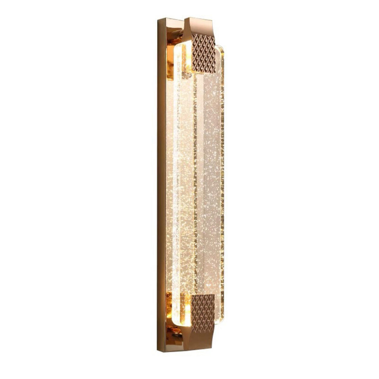 Luxurious Rectangular Crystal Wall Sconce Image - 9