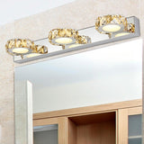 Luxurious Round Crystal 3 Light Vanity Light Image - 6