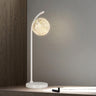 Luxurious Sparkling White Crystal Ball Arc Table Lamp Image - 1