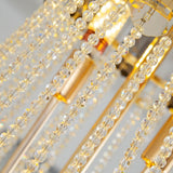 Luxurious Tiered Chain Faceted Crystal Chandelier Image - 11