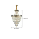 Luxurious Tiered Chain Faceted Crystal Chandelier Image - 14