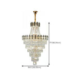 Luxurious Tiered Chain Faceted Crystal Chandelier Image - 17