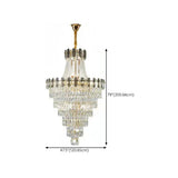 Luxurious Tiered Chain Faceted Crystal Chandelier Image - 18