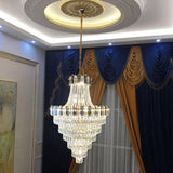 Luxurious Tiered Chain Faceted Crystal Chandelier Image - 2