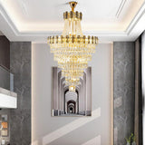 Luxurious Tiered Chain Faceted Crystal Chandelier Image - 3