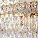 Luxurious Tiered Crystal Cascading Rock Glass Chandelier Image - 11