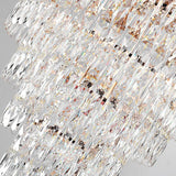 Luxurious Tiered Crystal Cascading Rock Glass Chandelier Image - 12