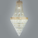 Luxurious Tiered Crystal Cascading Rock Glass Chandelier Image - 14