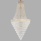 Luxurious Tiered Crystal Cascading Rock Glass Chandelier Image - 15