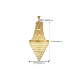 Luxurious Tiered Crystal Cascading Rock Glass Chandelier #size