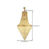 Luxurious Tiered Crystal Cascading Rock Glass Chandelier Image - 21