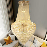 Luxurious Tiered Crystal Cascading Rock Glass Chandelier Image - 3