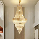 Luxurious Tiered Crystal Cascading Rock Glass Chandelier Image - 6