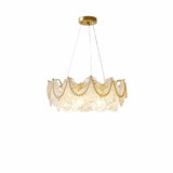 Luxury 2 Tiers Crystal Pearl Round Chandelier Image - 19