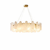 Luxury 2 Tiers Crystal Pearl Round Chandelier Image - 33