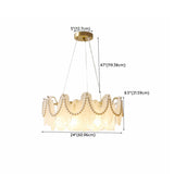 Luxury 2 Tiers Crystal Pearl Round Chandelier Image - 41