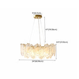 Luxury 2 Tiers Crystal Pearl Round Chandelier Image - 45