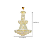 Luxury 3-Tier Gold Crystal Chandelier Adjustable Height #size