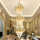 Luxury 3 Tiers Grand Golden Clear Crystal Chandelier Image - 1