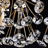 Luxury Adjustable Height Drum Crystal LED Chandelier Image - 11