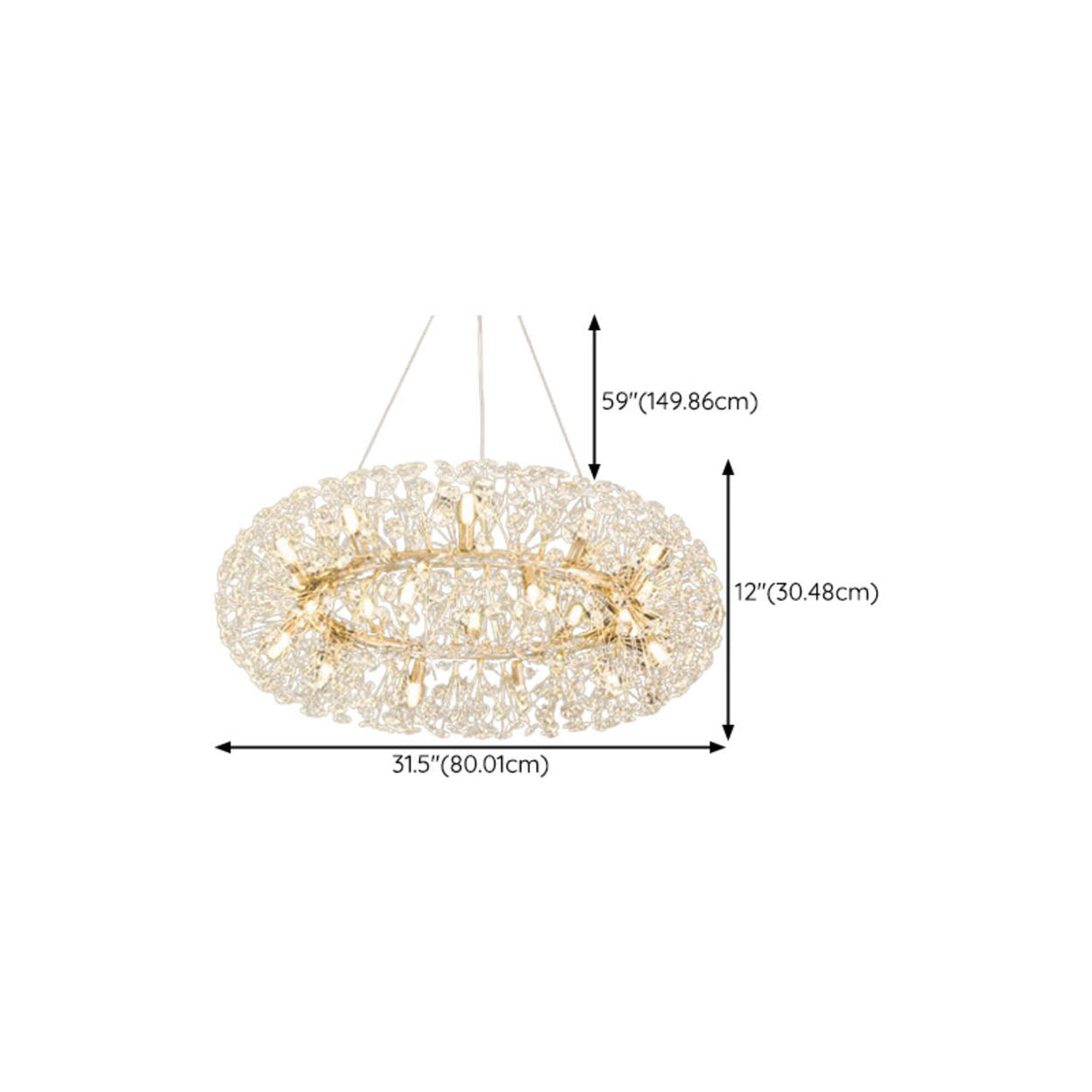 Luxury Adjustable Height Drum Crystal LED Chandelier Image - 15