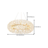 Luxury Adjustable Height Drum Crystal LED Chandelier Image - 16