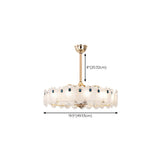 Luxury Adjustable Tricolor LED Chandelier Fan Light #size