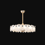 Luxury Adjustable Tricolor LED Chandelier Fan Light Image - 7