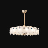 Luxury Adjustable Tricolor LED Chandelier Fan Light Image - 8