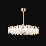 Luxury Adjustable Tricolor LED Chandelier Fan Light Image - 9