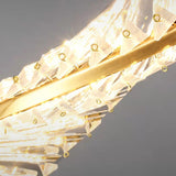 Luxury Adjustable Twisted Crystal Island Pendant Light Image - 7